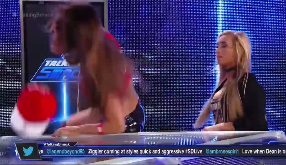 Throwback Thursday With @The_MJF Breaking Up A Fight Between @CarmellaWWE And @NikkiAndBrie Aka Nikki Bella On #WWE's Talking Smack. https://t.co/7UJmpJlpL0