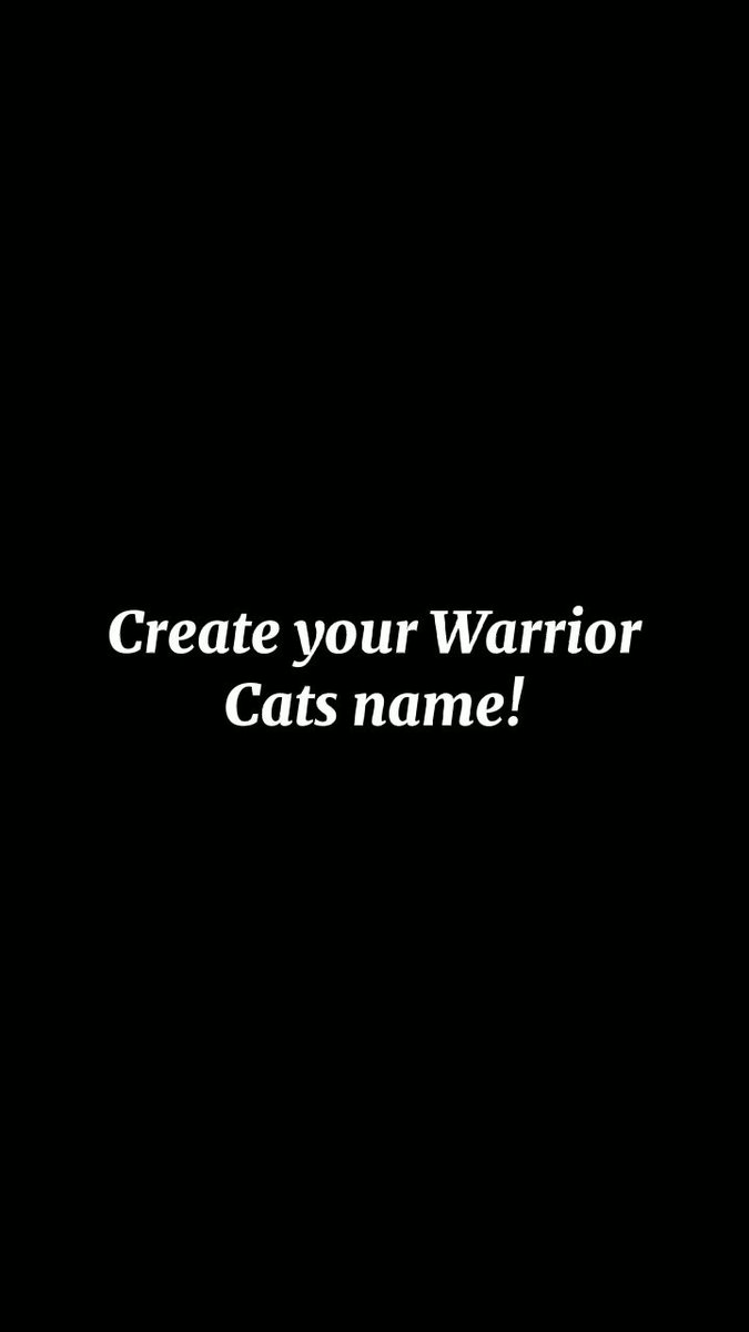 Warrior Cats Name Generator (@WarriorCatNameG) / X