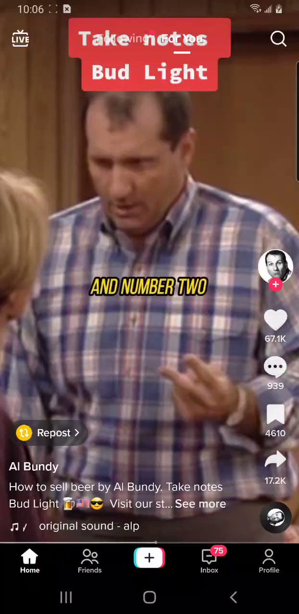 Free Fannie on Twitter "Al Bundy gets it 🍺 BudLight"