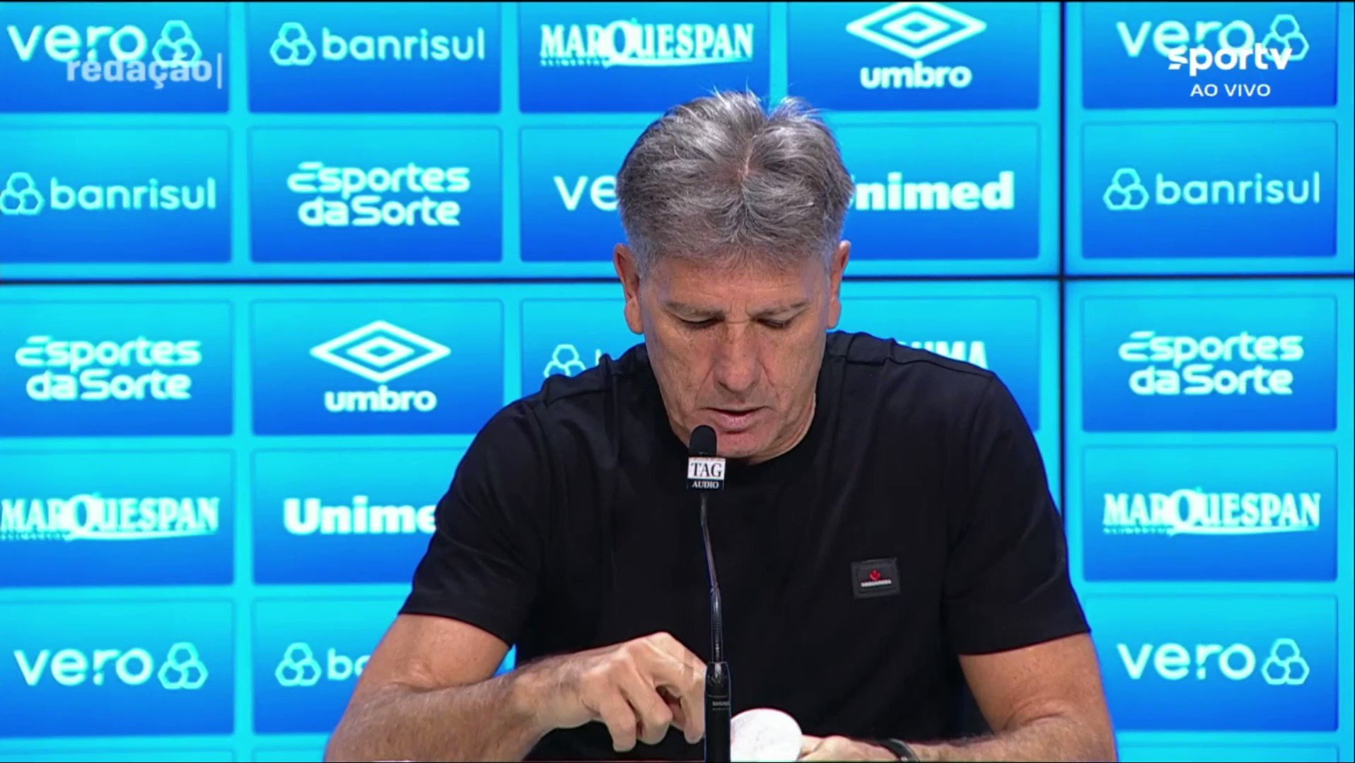 AO VIVO, COLETIVA DE RENATO GAÚCHO