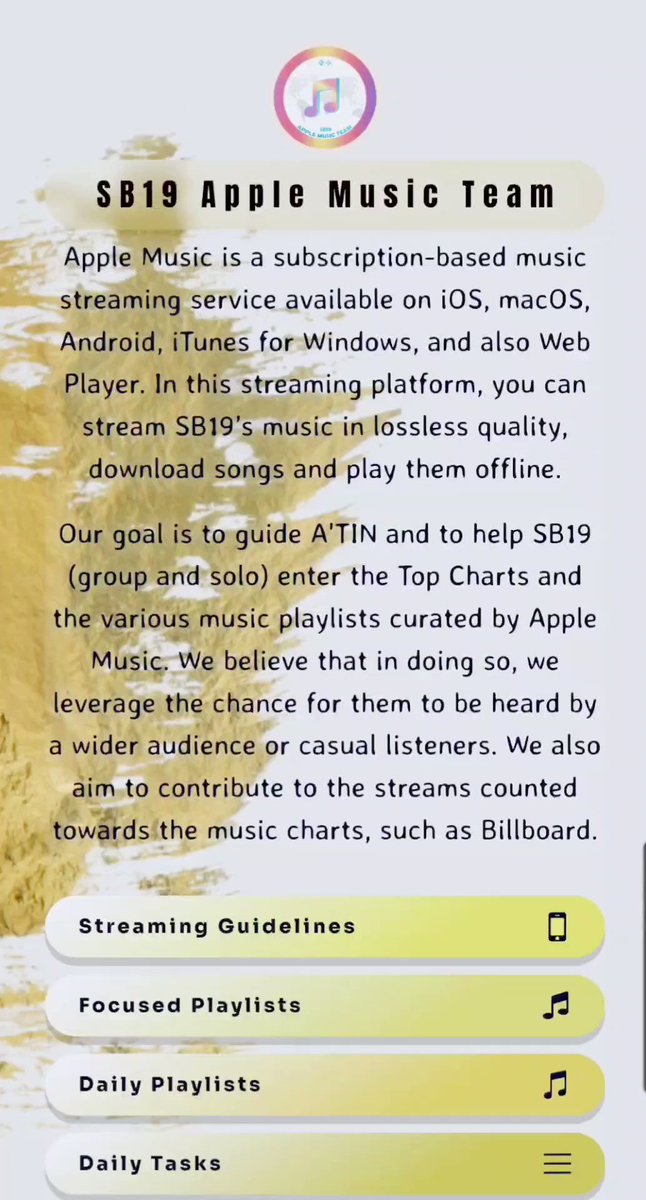 SB19 APPLE MUSIC TEAM🎵 on Twitter "We have updated our Streaming