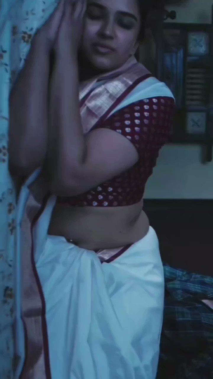 Hot aunty navel press