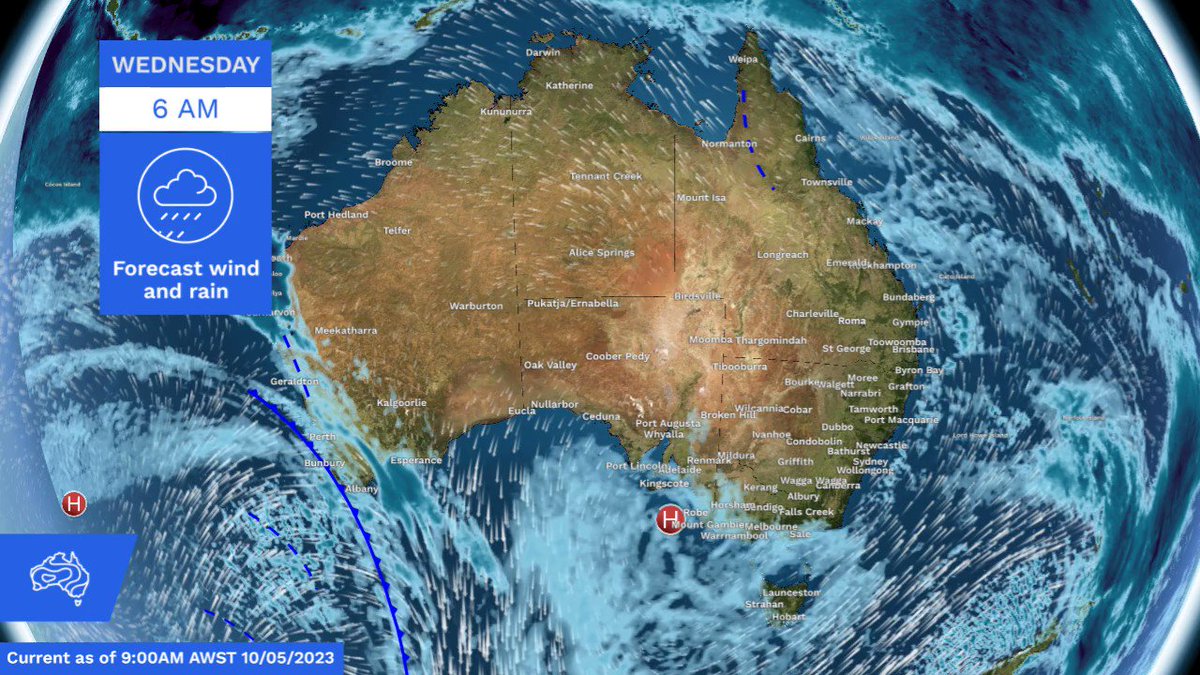 Bureau of Meteorology, Western Australia on Twitter "A cold front is