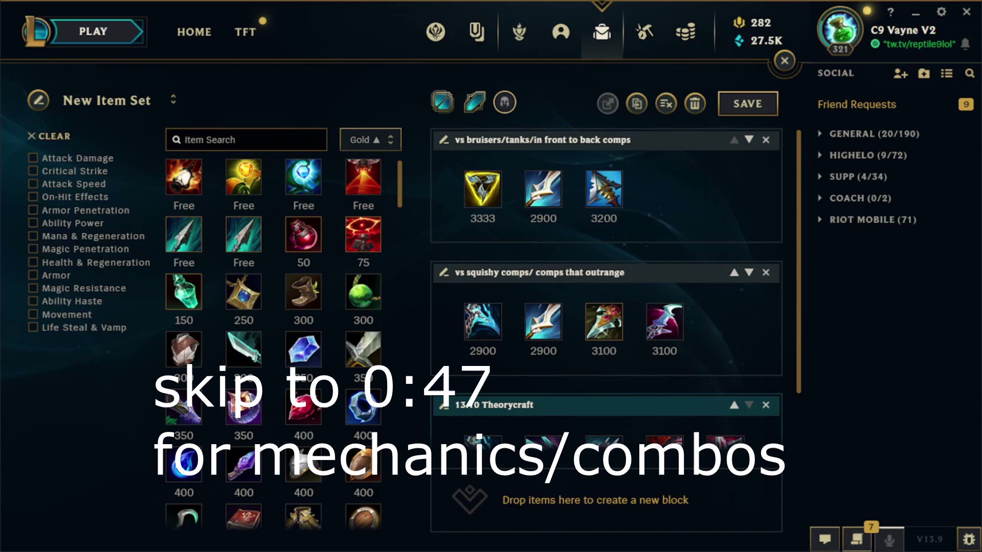 Reptile on Twitter "Ezreal build and special mechanics in 2 minutes