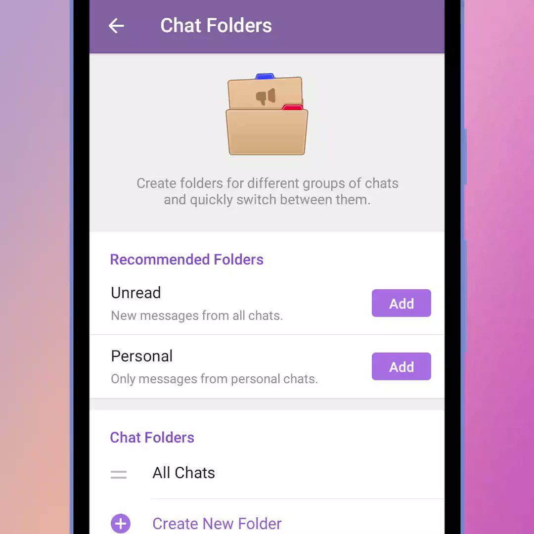 telegram-messenger-on-twitter-you-can-organize-your-chats-into-custom