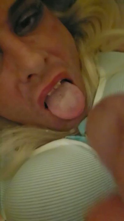 Tranny self facial Click for full video FetishSoloMasturbation.