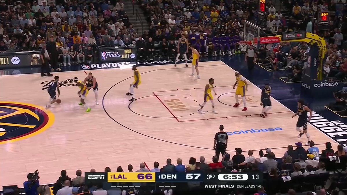 NBA on Twitter "LeBron steal, LeBron slam 💨 LAL lead halfway through