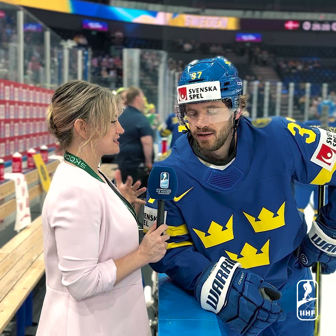 Blue sweden top hockey jersey