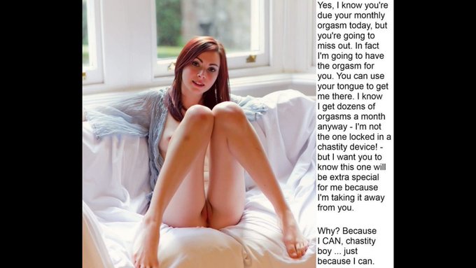 Why? Because I CAN!! 😏😈  #keyholder #femdom #nsfwaudio #chastityslaves #chastity #chastitycaptions #chastitycage<a href="/tag/keyholder"class="tags">#keyholder</a><a href="/tag/femdom"class="tags">#femdom</a><a href="/tag/nsfwaudio"class="tags">#nsfwaudio</a><a href="/tag/chastity"class="tags"><span>#chastity</span></a><a href="/tag/chastitycage"class="tags"><span>#chastitycage</span></a><a href="/tag/chastityslaves"class="tags"><span>#chastityslaves</span></a><a href="/tag/chas"class="tags"><span>#chas</span></a>