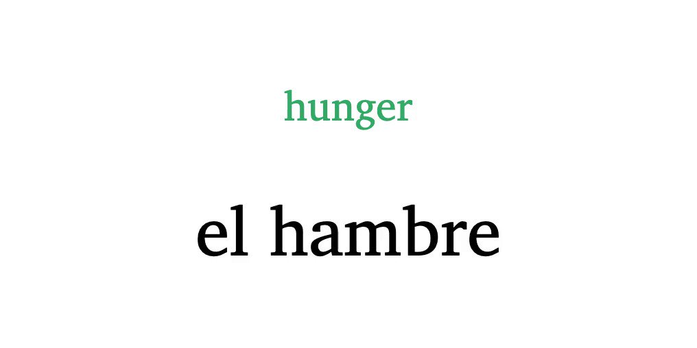 Learn Spanish Words on Twitter "el hambre — hunger spanish spain español learnspanish"