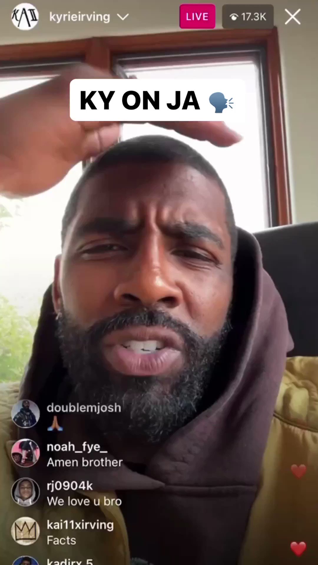 [花邊] Irving談到對Ja現在處境的看法