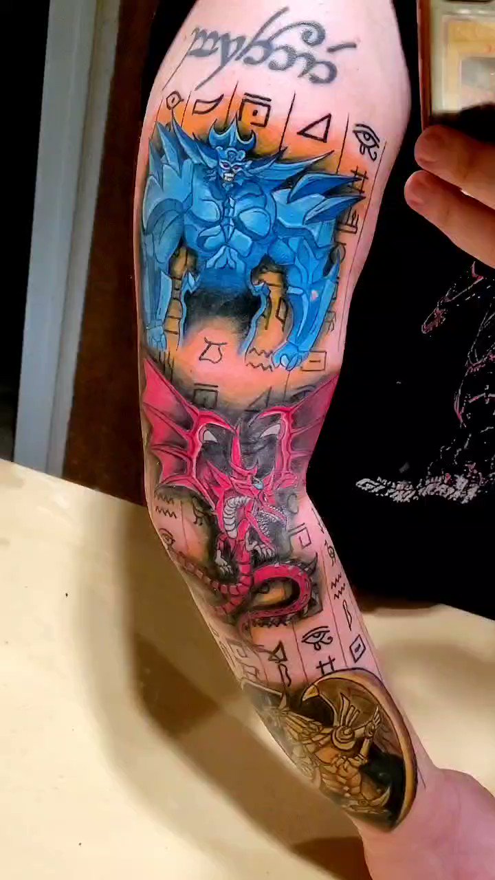 Dark Magician Girl Tattoo WIP on a full yugioh sleeve more pictures in  the comments  ryugioh