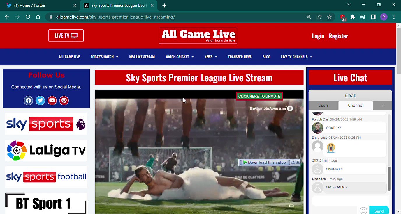 Reddit Soccer Stream (redditsoccerII) / Twitter