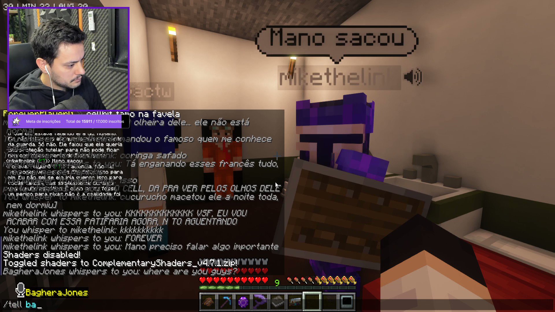 SE EU FALAR O VÍDEO ACABA - MINECRAFT