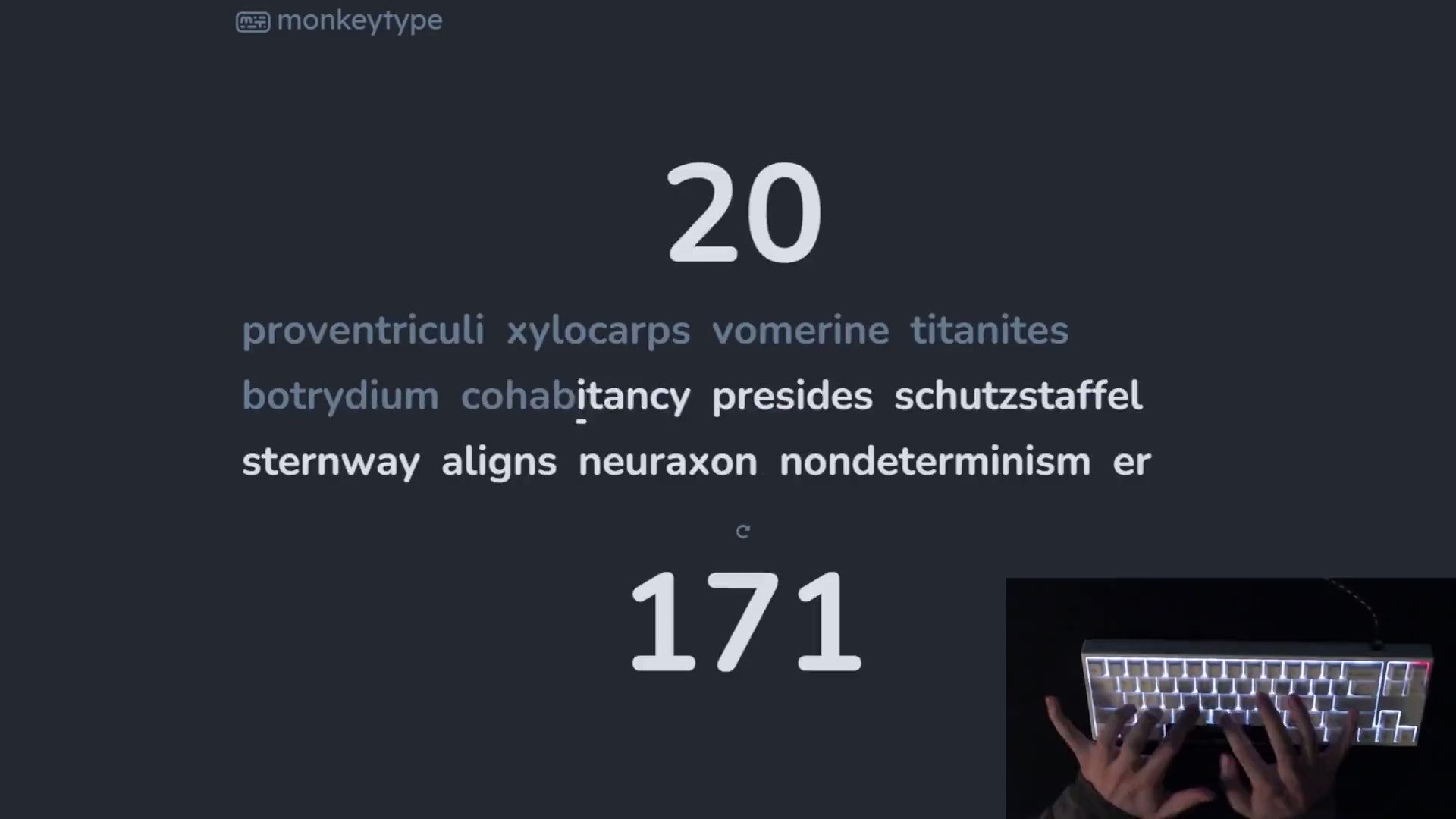Personal Best 30 Second Monkeytype Performance So Far (Aiming to have same WPM for 60 seconds, wish me luck!) : r/learntyping