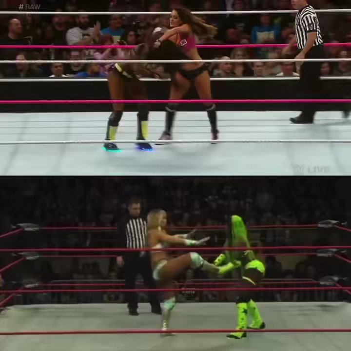 That Homage To Nikki Bella! 

@TheTrinity_Fatu using the Rack Attack In Her Match With Giselle Shaw https://t.co/73p14bgnNn