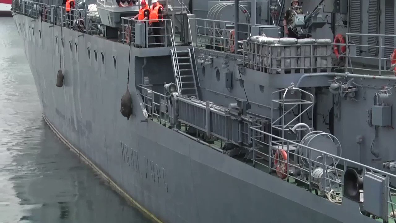 OSINT (Uri) 🇺🇦 on X: Russian Navy medium surveillance ship Ivan Kuhrs is  seen backing into a dock in #Sevastopol on May 26, 2023. It literally says  IVAN KHURS on the hull...