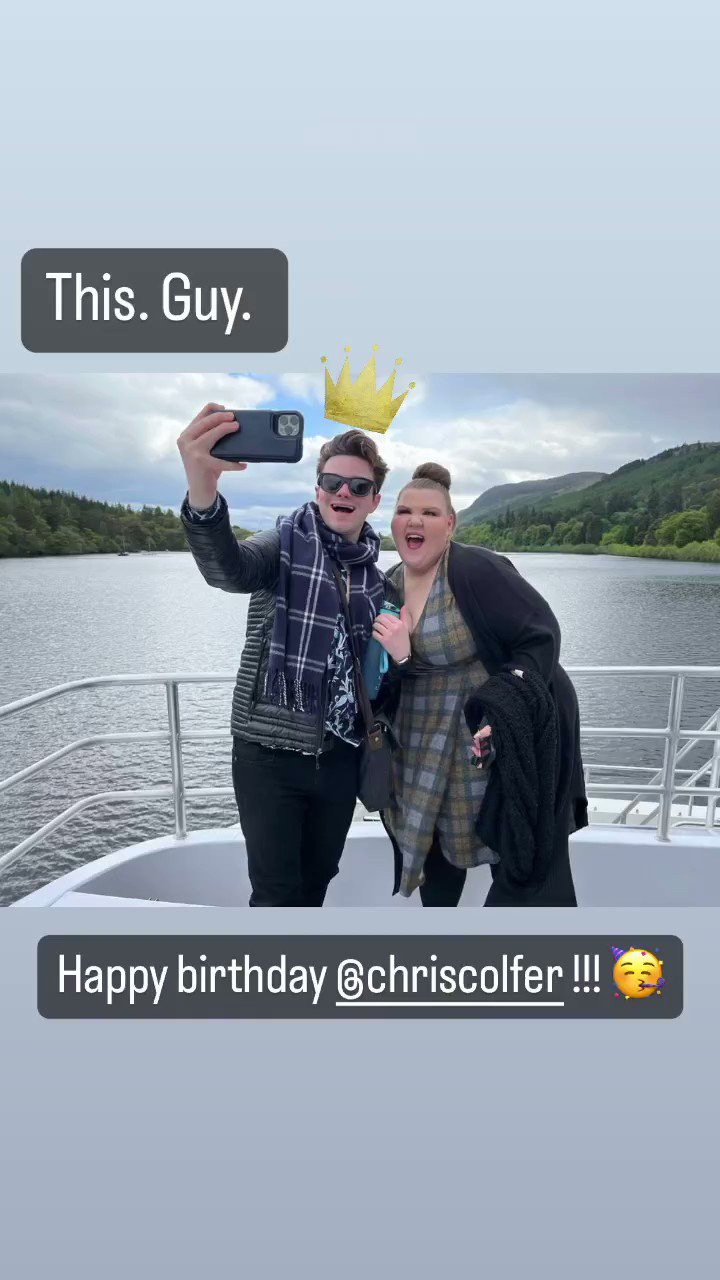 Happy birthday to Chris Colfer     Via Ashley Fink Instastory. 