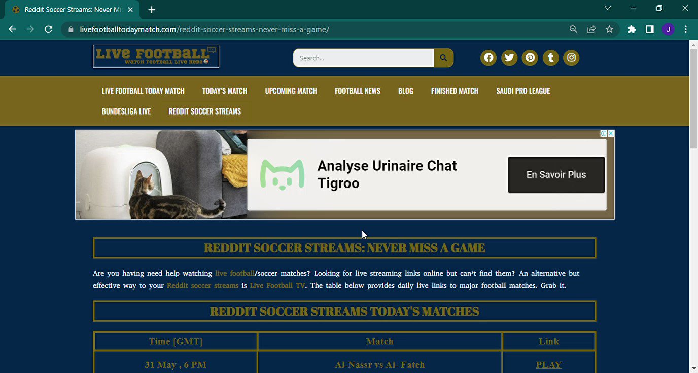 Reddit Soccer Stream (redditsoccerII) / Twitter