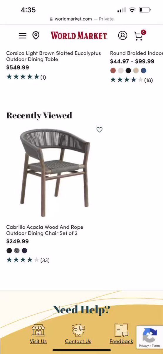 Cabrillo White Acacia Wood and Rope Outdoor Dining Chair - World