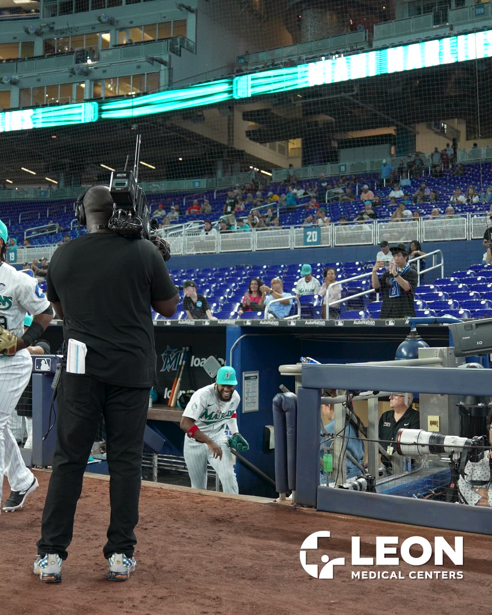 Miami Marlins on X: hey, pssstyeah, you. come take the field with us.  cc: @LeonMedical  / X