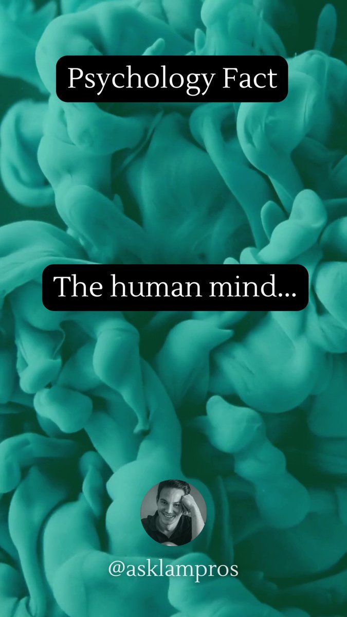 Psychology Fact | The Human Mind...
.
.
#psychology #mentalhealth #love #therapy #mentalhealthawareness #anxiety #motivation #psychologist #selfcare #mindfulness #selflove #life #psicologia #mentalhealthmatters #depression #philosophy #health #psychologyfacts #psychotherapy https://t.co/uEX7Ethxr1