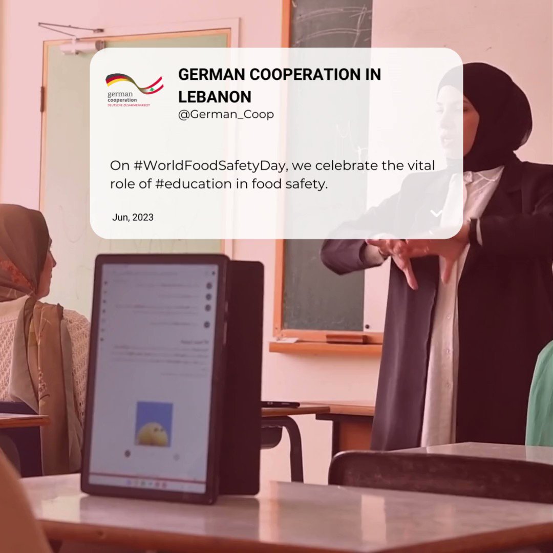 German Cooperation in Lebanon on Twitter "🌍🍽️ On WorldFoodSafetyDay