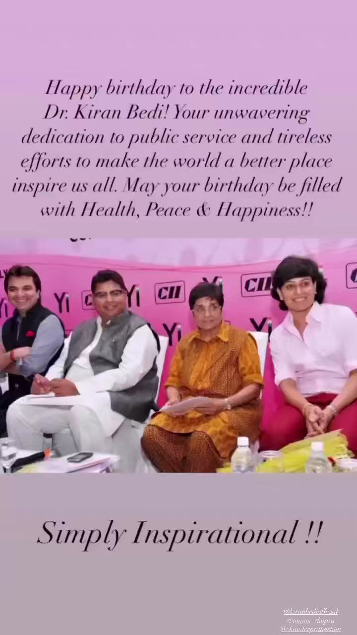 Happy Birthday Dr. Kiran Bedi ji    