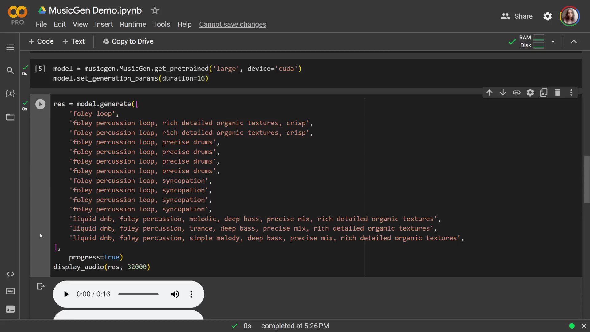 lyra 🔆 on Twitter "making foley percussion loops with musicgen https