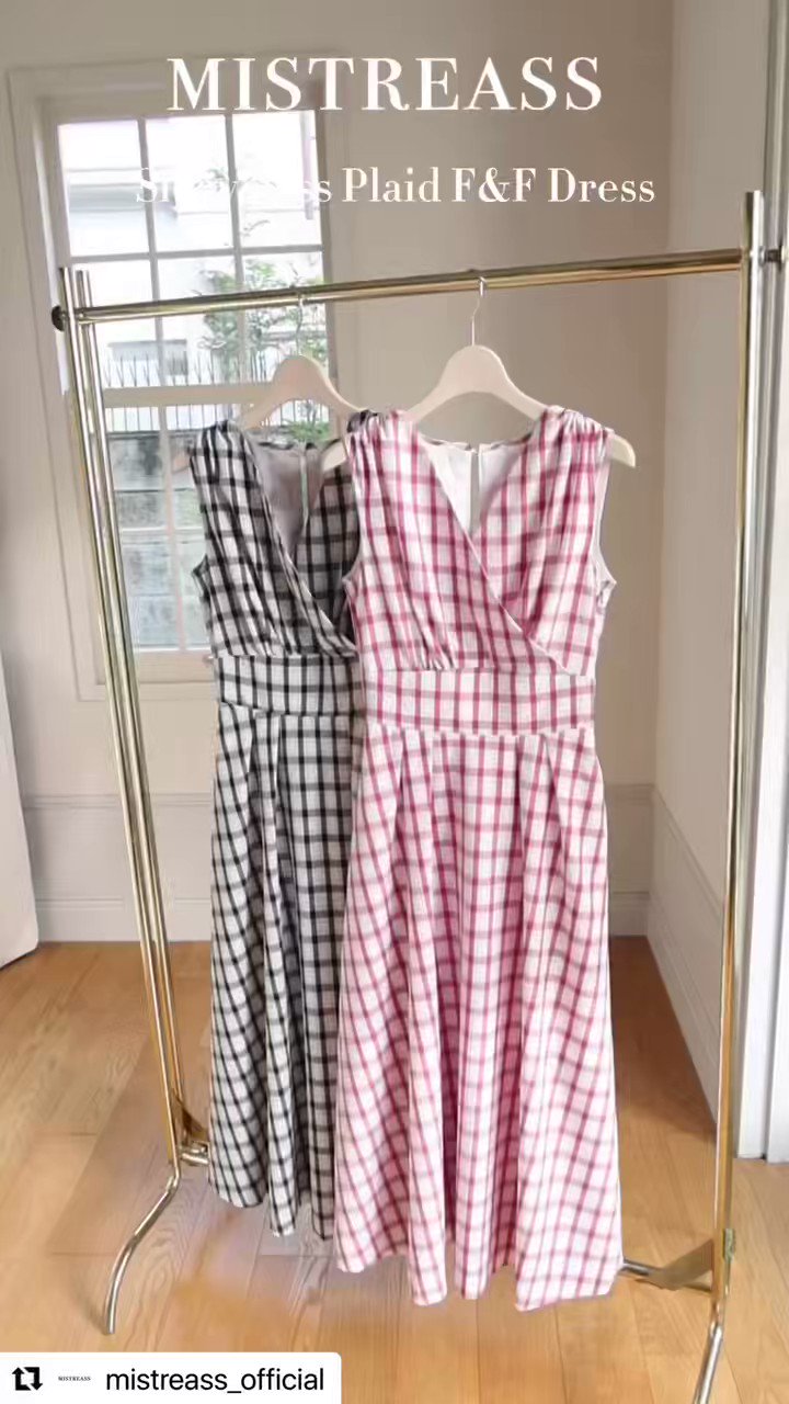 新品♡ミストレアス♡Sleeveless Plaid F&F Dress ミストレアスSleeveless Plaid F&F Dress