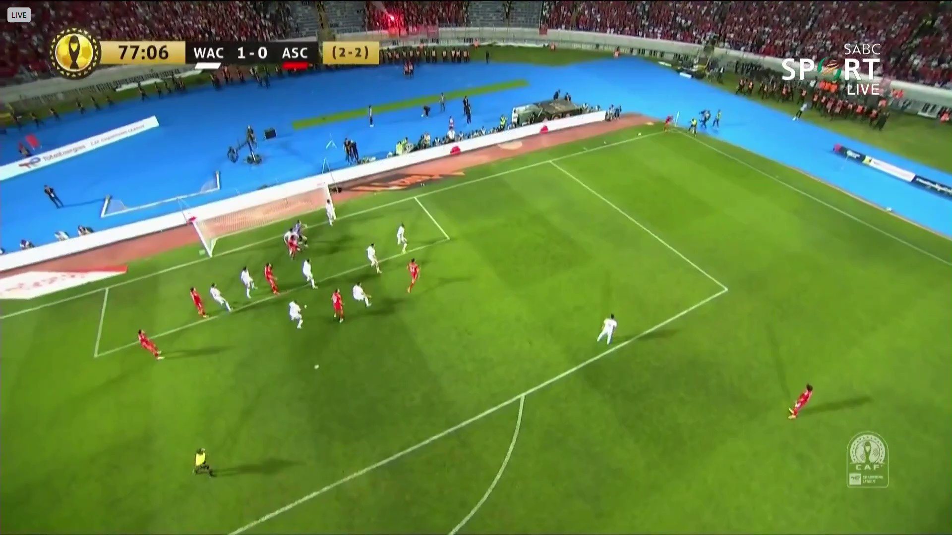 ⚽️ 𝔾𝕆𝔸𝕃 ⚽️

Mohamed Abdelmonem scored for The Red Devils!

𝐖𝐲𝐝𝐚𝐝 𝐀𝐂 1⃣➖1⃣  𝐀𝐥 𝐀𝐡𝐥𝐲
(Aggregate: 2⃣➖3⃣)

📺 SABC Sport & SABC 1
📱 SABC+
🌐  #TotalEnergiesCAFCL”