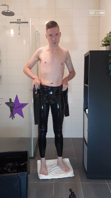Watch me putting on my full rubber suit, right before I got locked in it for 72 hours?...

See this and