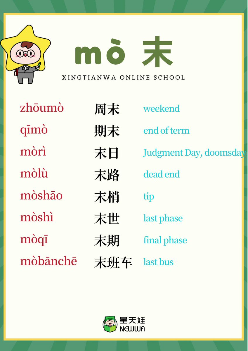 Xingtianwa 星天娃中文 on Twitter "chinese learnchinese ChineseCharacters