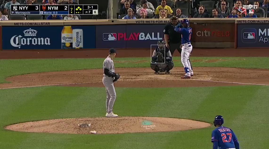 Talkin' Yanks on Twitter "Mets tie it but Yanks throw Nimmo out at