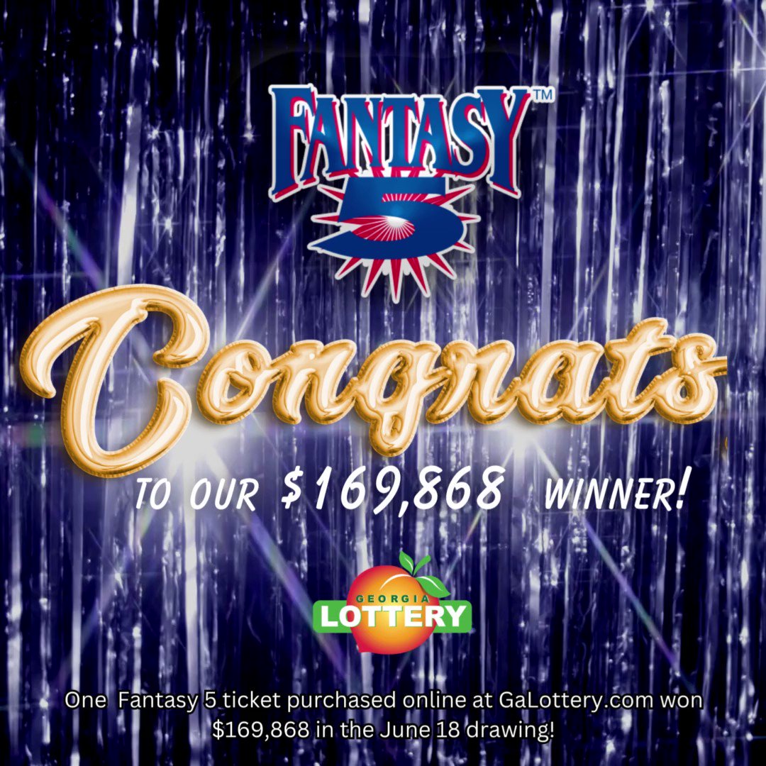 Georgia lottery on twitter one lucky player purchased a fantasy5