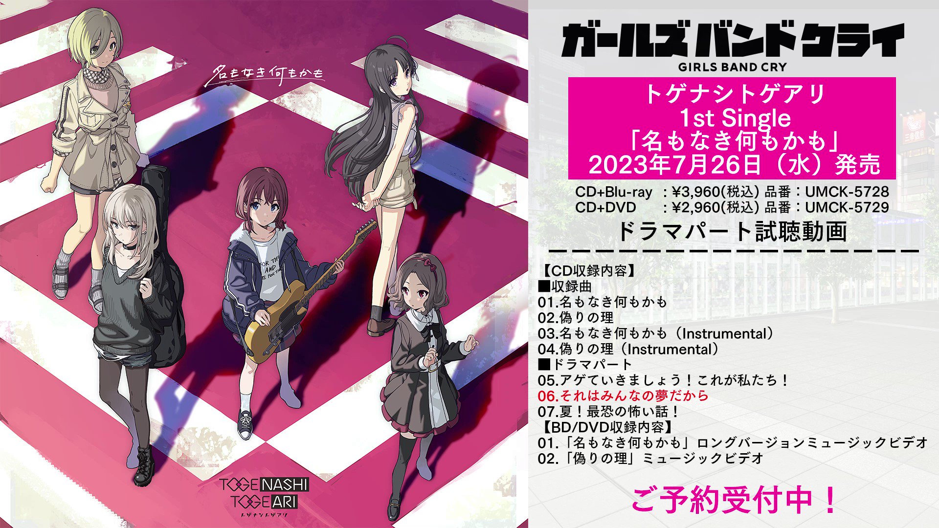 ガールズバンドクライ トゲナシトゲアリ サイン入りポスター
