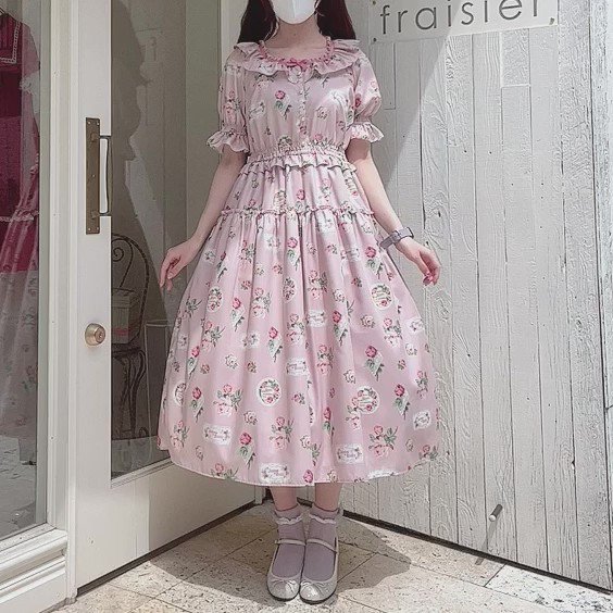 新品未使用♡melodybasket PreciousRoseフリルカラーワンピ 青木美沙子×Melody BasKet「Precious Roseシリーズ」他、受注