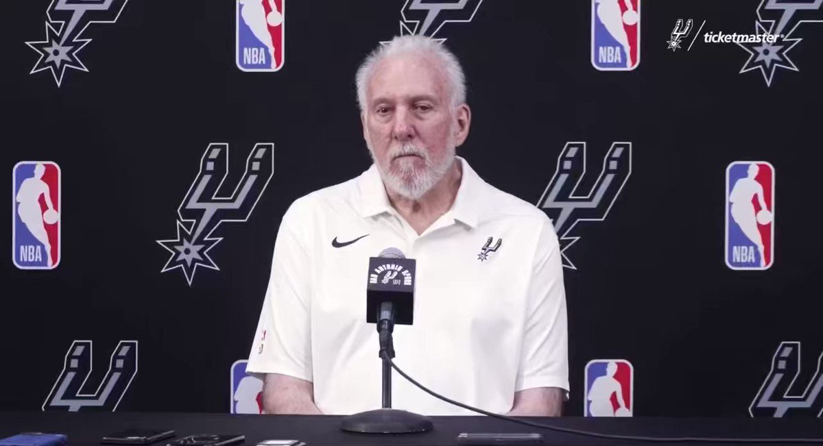 Keep coming back to the response Pop gave @mikecwright on draft night.

Every Spurs fan should trust the front office to properly build around Wemby. https://t.co/Uz9gdpoKPL