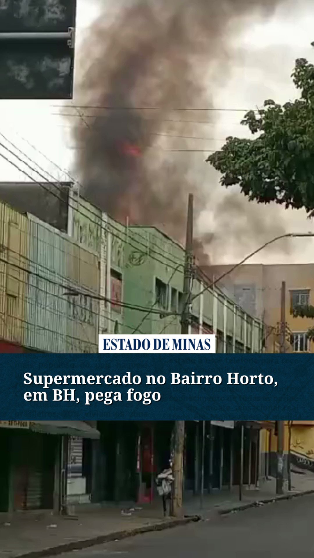 Defesa Civil identifica dano ao telhado de supermercado após incêndio em BH