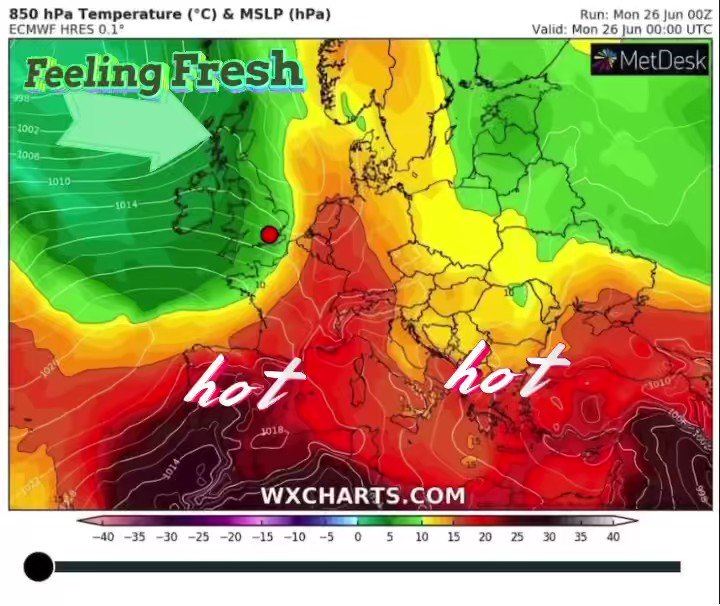 Tomasz schafernaker on twitter this week average summer temps and