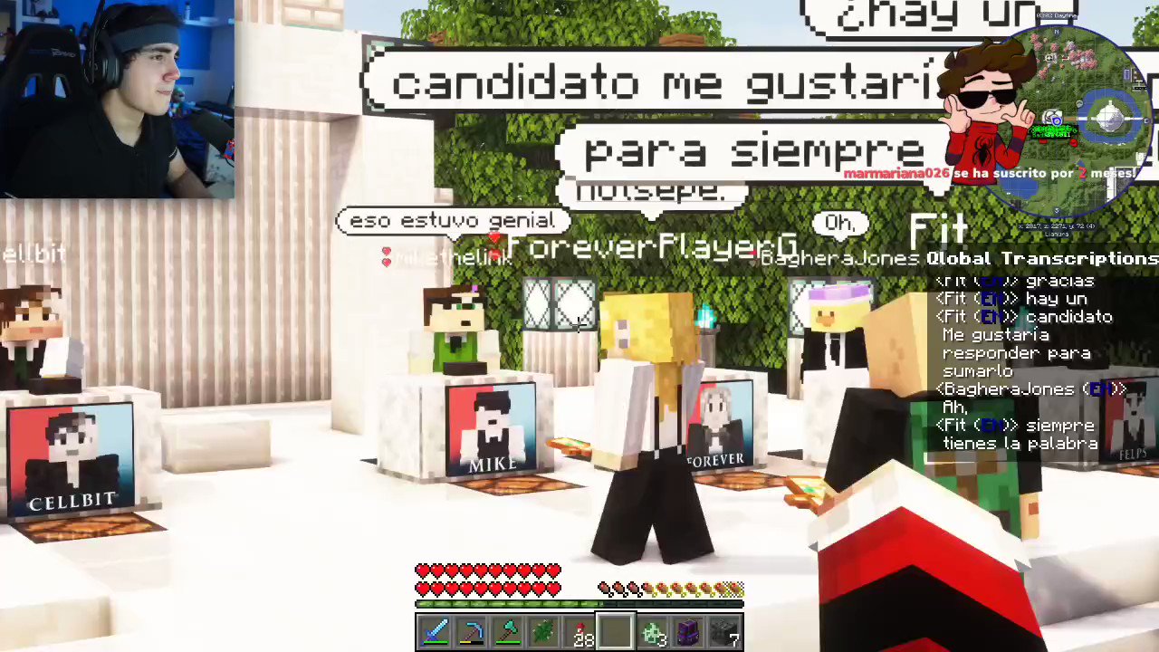 Cellbit acima de mim e eu abaixo dele