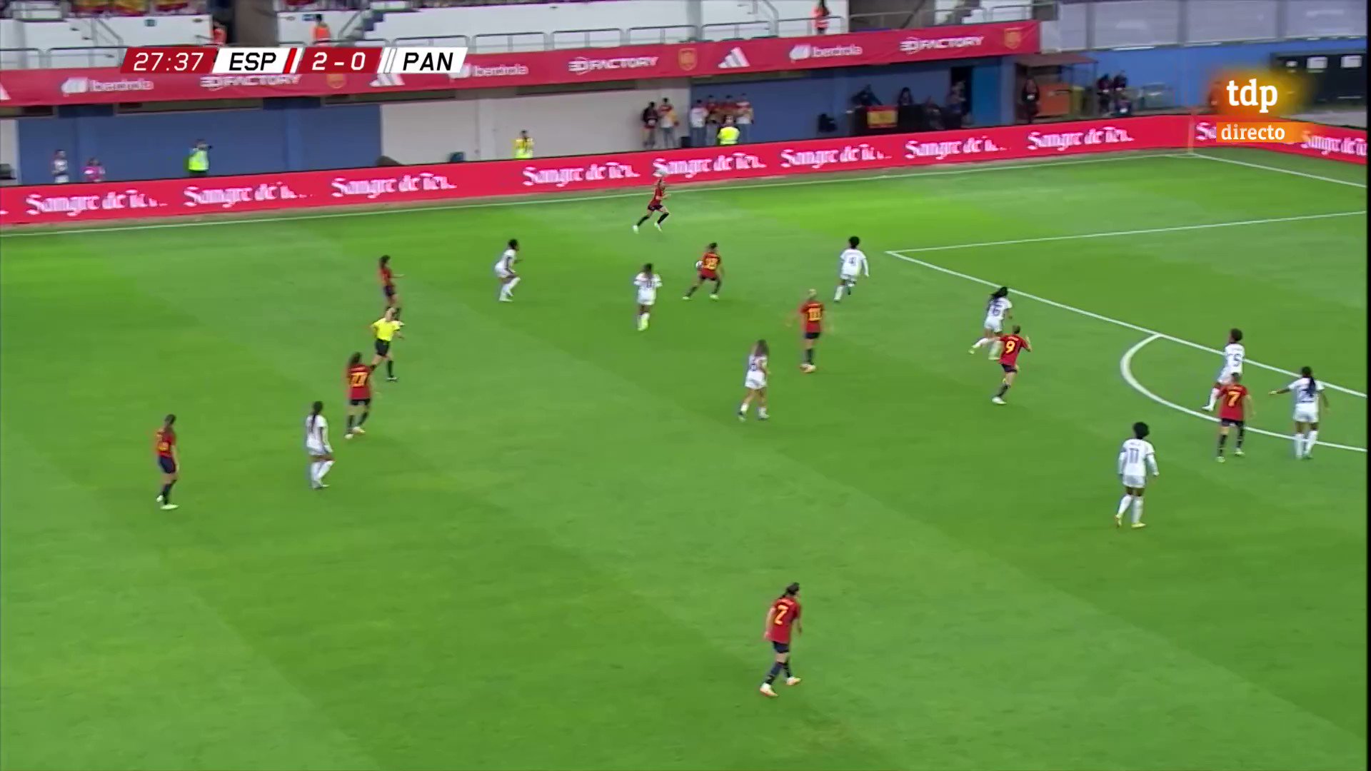 𝗚𝗼𝗹 𝗲𝗻 𝗽𝗿𝗼𝗽𝗶𝗮 𝗽𝘂𝗲𝗿𝘁𝗮

España 3️⃣ - Panamá 0️⃣

📺En directo por @teledeporte y @rtveplay