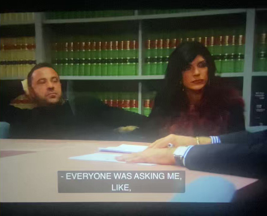 Found this doozie while rewatching the series. This while speaking to their lawyer regarding charges made against Joe. Now WTF is THAT supposed to mean??   @Teresa_Giudice care to explain??   @BravoTV @Andy #RHONJ #Antisemitism #StopTheHateNow #antisemite https://t.co/FrWEUzoAD5