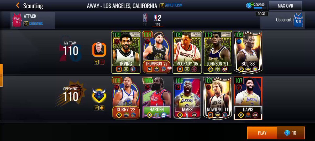 Tested and proven my dream team indeed! Bol #awaken MJ #pf  #nbalm #nbalivemobile #leaguematch https://t.co/Qt8v1vK047