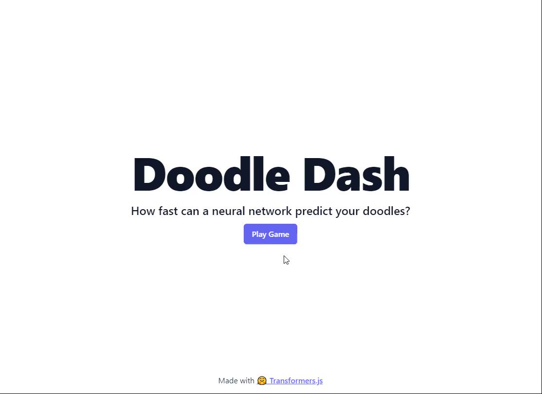 Xenova on X: Introducing Doodle Dash, an ML-powered web game that