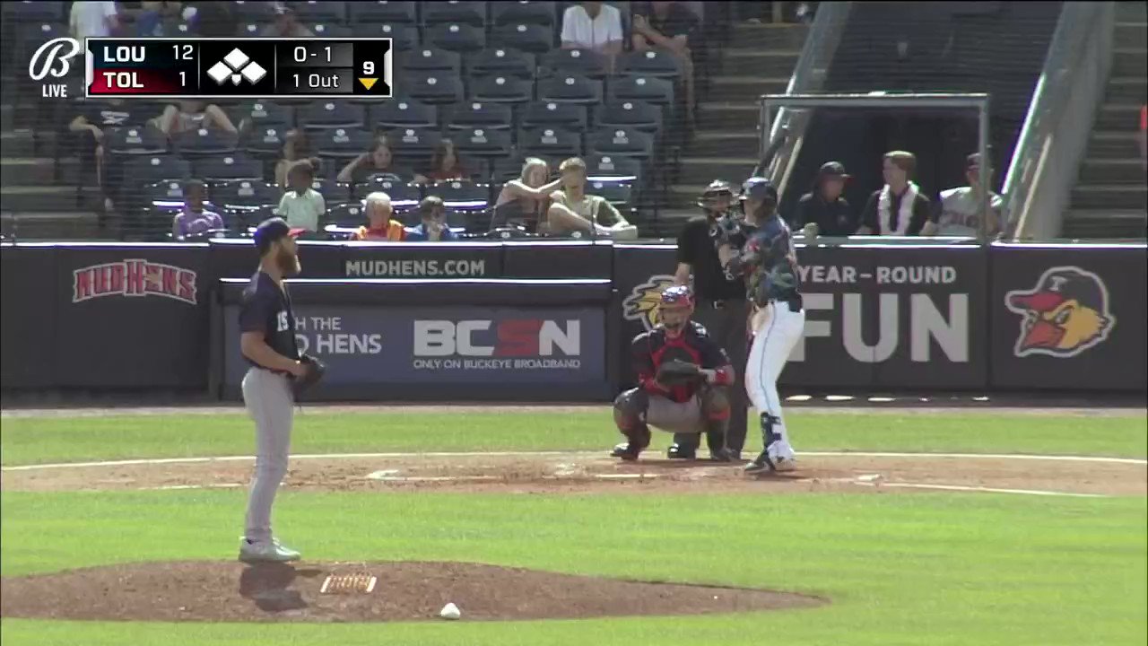 Toledo Mud Hens on Twitter "Going, going gone! Tyler Nevin hits his