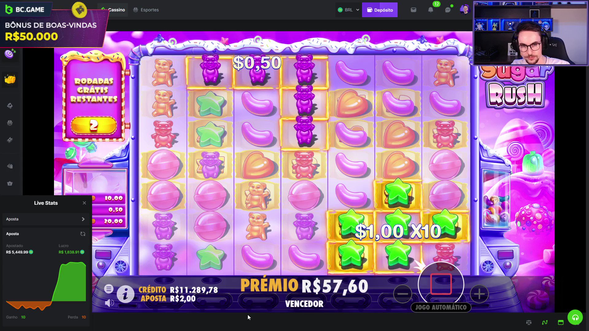 TESTEI ESSE NOVO SLOT (Sugar Rush)