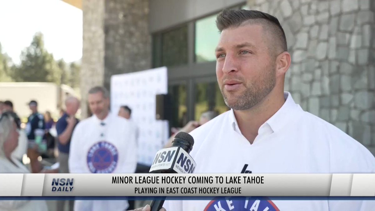 Tim Tebow and ECHL commissioner Ryan Crelin share their thoughts on the new minor league hockey team coming to Tahoe.

Full Story: https://t.co/6EBUD6KKEb https://t.co/C6DbzdCzvH