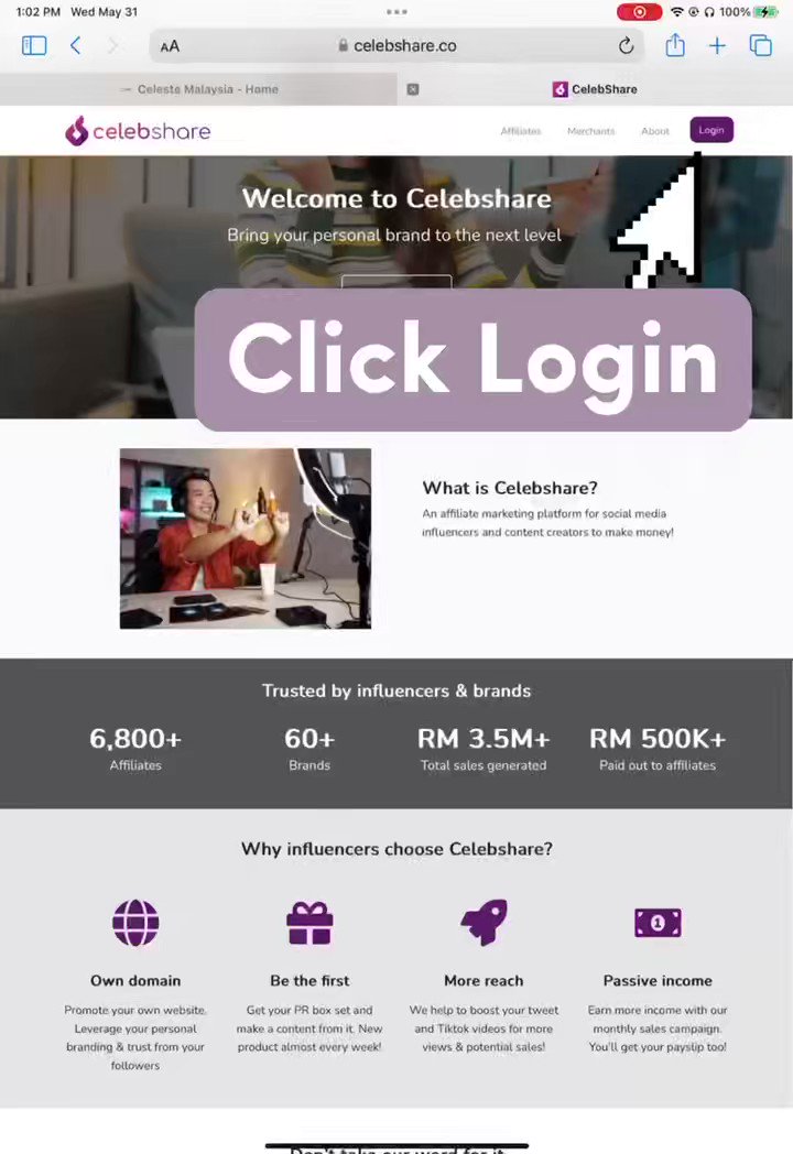 Celebshare on Twitter: “Hey Affiliates! If you guys baru join our