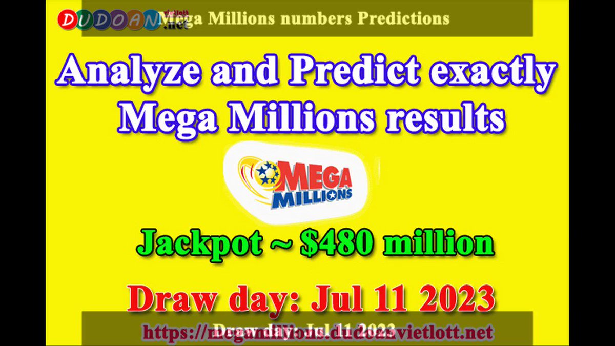 How to get Mega Millions numbers predictions on Friday 07-07-2023? Jackpot ~ $480 Million -> https://t.co/hTGGweuDuI https://t.co/4v66yExhrt